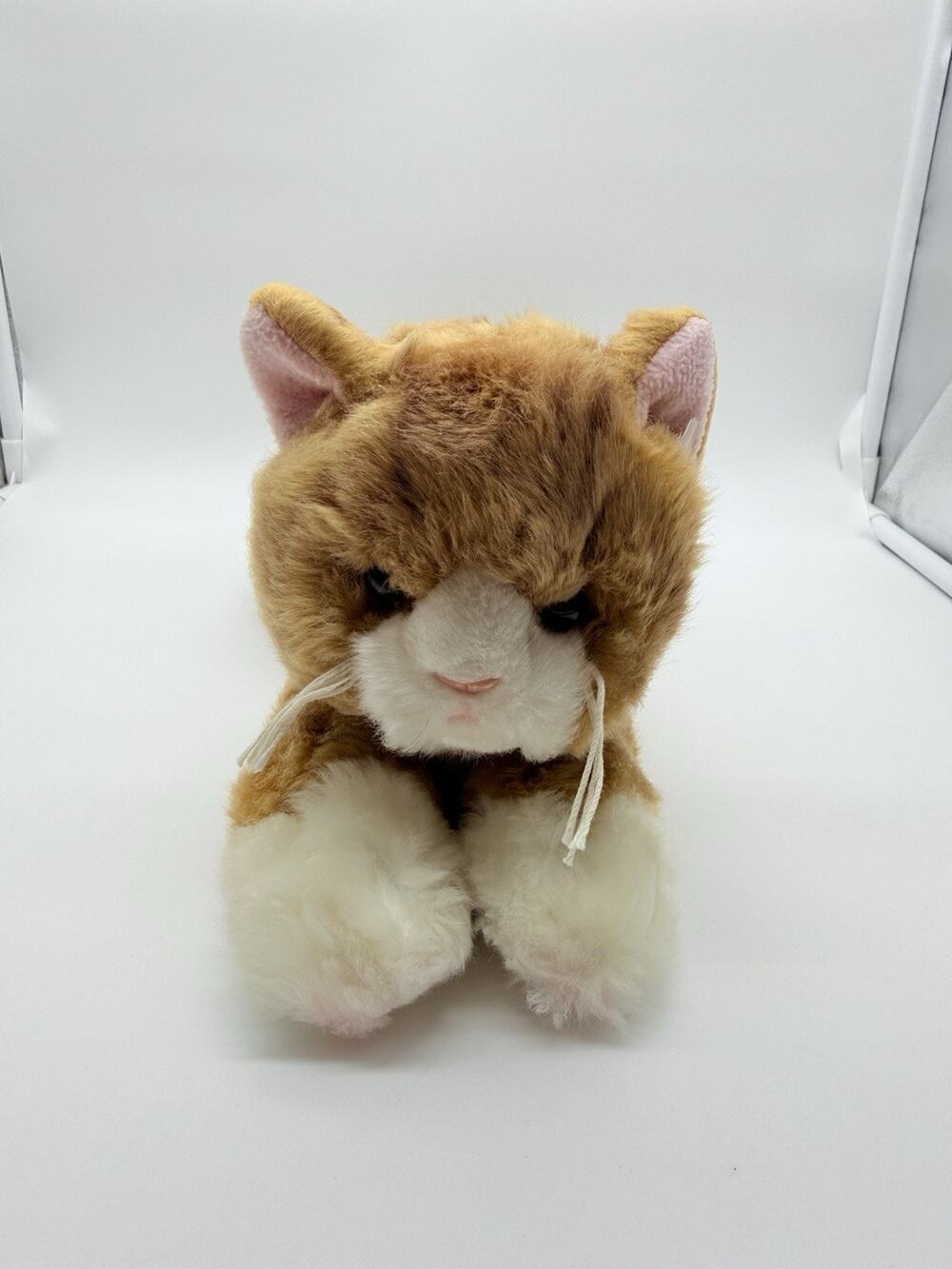 The Bearington Collection Tan Striped Tabby Cat Plush Stuffed Animal 15” No Tag